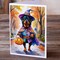 Edge Collections - 5" x 7" - Multicolor - Halloween Rottweiler Greeting Cards - 8 Pieces